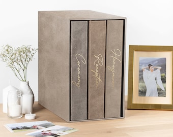 Wedding Photo Album, Large Size Slip In Photo Album with Sleeves for 4x6 Photos, 1 Album Holds up to 1000, 3 Albums Hold up to 3000 Photos