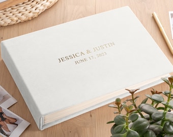 Wedding Guest Book Alternative | Polaroid Guest Book | Personalized Eco Leather Wedding Photo Album