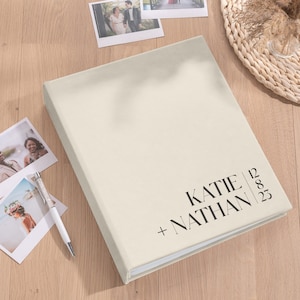 Personalized Wedding Guest Book, Modern Instax Mini Album, Alternative Eco Leather Wedding Guest Book for all Instant and Photo Booth Photos