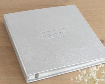 Wedding Photo Album, Large Self-adhesive Scrapbook Album, Personalized Eco Leather Photo Book, Modern Wedding Gift | Hand Made by Arcoalbum