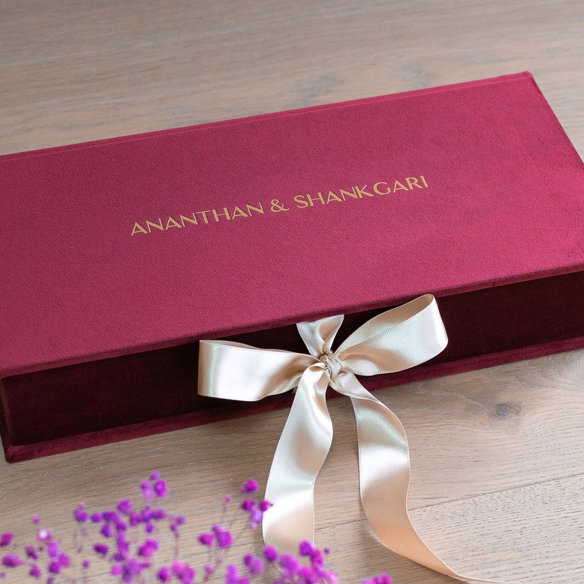 Personalized Wedding Memory Box, Custom Size Wedding Photo Album Box, Baby Keepsake Box With Ribbon Closure, Velvet Box for Photos - Etsy