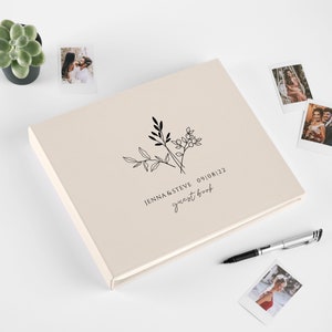 Wedding Guest Book Alternative, Personalized Wedding Photo Album for all Instant Photos: Instax Mini Wide Square, Photo Booth 2x6 4x6 etc.