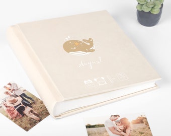 Baby Photo Album with Metrics, Baby Girl Memory Book, Baby Boy Scrapbook, Baby Shower Album
