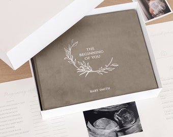 Schwangerschaft Geschenk für werdende Mama, Schwangerschaftstagebuch, personalisierter Schwangerschaftsplaner, Schwangerschaftstagebuch Gender Neutral, Babyankündigungsbuch