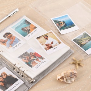 Instax Mini Photo Album Burnt Black Leather Personalised Memory Book Custom  Photo Prints Gift for Her Couples Photo Album 