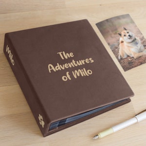 Velvet Dog Photo Album | 4x6 or 5x7 Picture Organizer | Pet Memorial Book | Dog Lover Gift | Holds 200 Photos