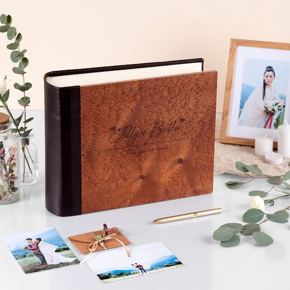 Slip in Photo Album for 200 4x6 or 5x7 Photos, Personalized Photo Album  With Sleeves for 10x15cm or 13x18cm Photos 