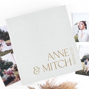 Photo Album with Sleeves for 4x6 Photos, Large White Linen Slip In Photo Album for up to 1000 Photos image 2