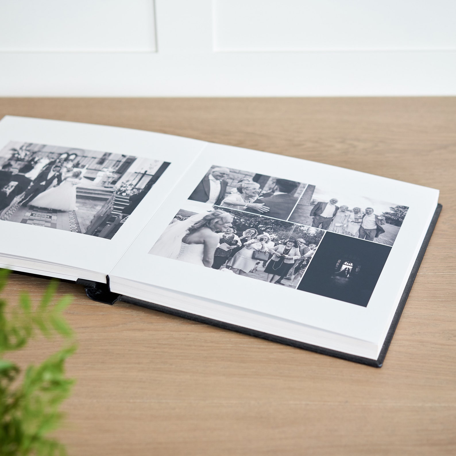 Lay Flat Wedding Album Leather Photo Album With Glass Cover Etsy