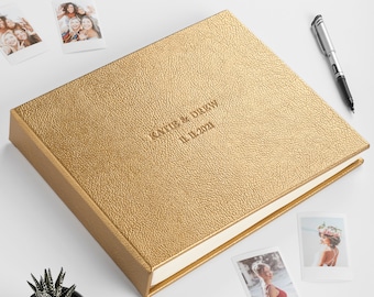 Anniversary Album, Family Photo Album, Travel Photo Album, Gold Scrapbook Album, Large Photo Album, Eco Leather Photo Album