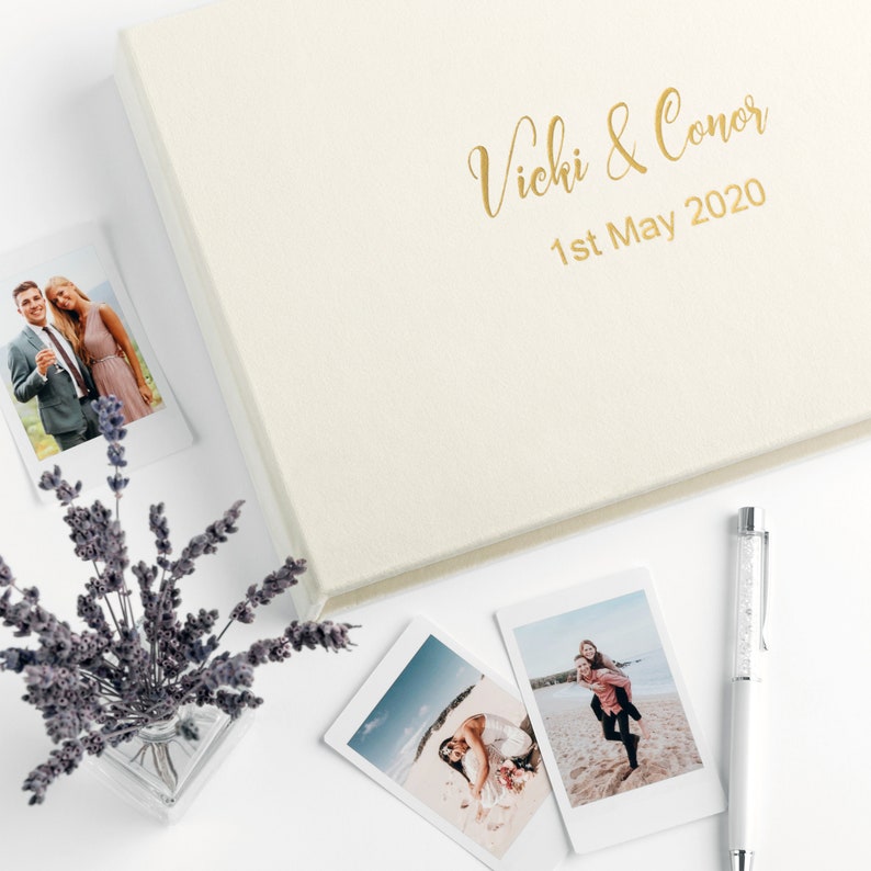 Velvet Wedding Guest Book Instax Sign in Book Instax Mini Etsy