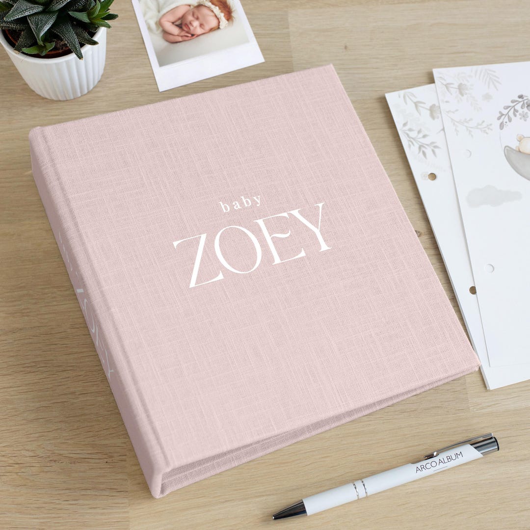 STARLINGEAR 「The First 5 Years」 Photo Personalized Baby Memory Book | First 5 Years Photo Album | the
