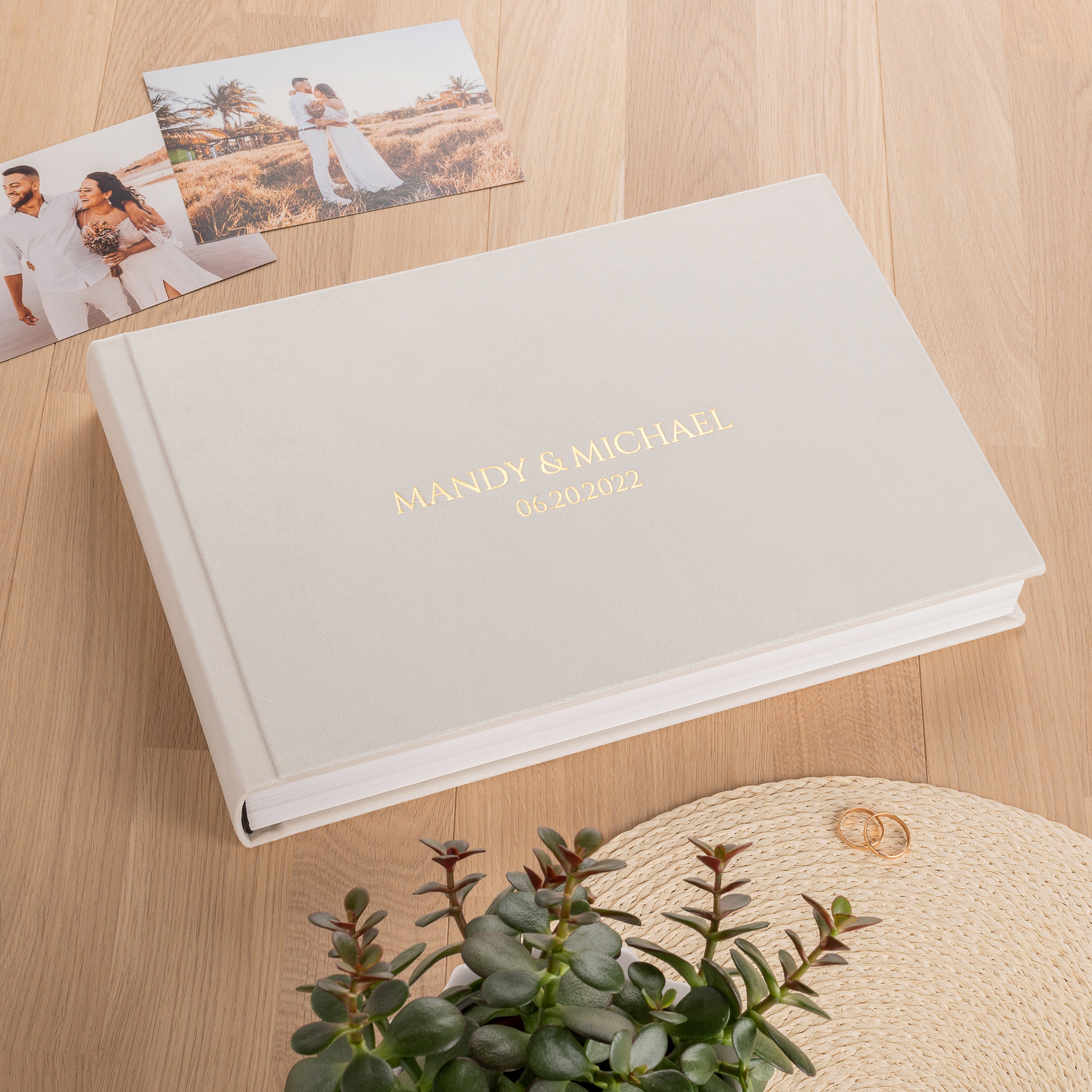 Photo Album With Sleeves for 4x6 Photos, Embossed Eco Leather Slip in Photo  Album for up to 1000 Photos, Large Personalized Wedding Album 