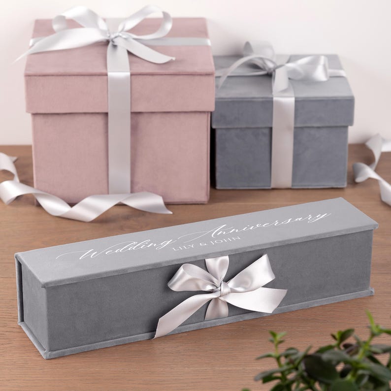 Personalized Wine Bottle Box, Champagne Gift Box for Wedding ...