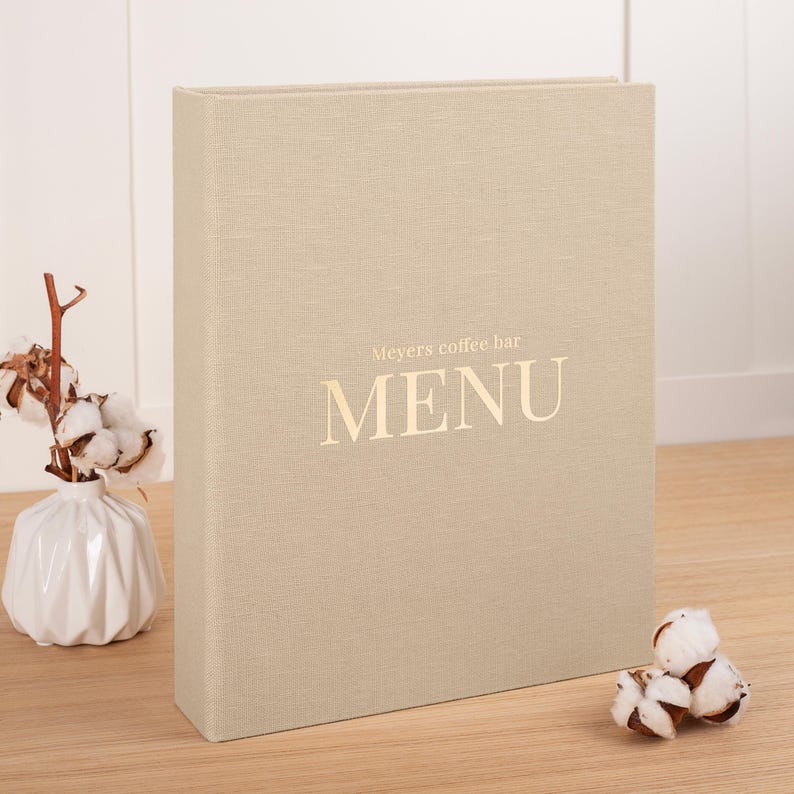 Personalized Menu Books | Custom Restaurant Menu Folders | Hard Cover ...