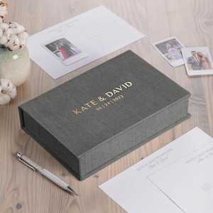 Biglietti di auguri per il matrimonio con scatola, alternativa al libro degli ospiti per il matrimonio, biglietti Mad Lib per il matrimonio in scatola di velluto personalizzata, biglietti di auguri per il ricevimento nuziale