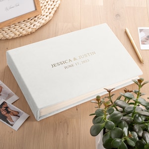 Leather Instax Wedding Guest Book | Wedding Photo Album for all Instant Film Sizes Mini Wide Square 4x6 2x6 etc. | Hand Made by Arcoalbum