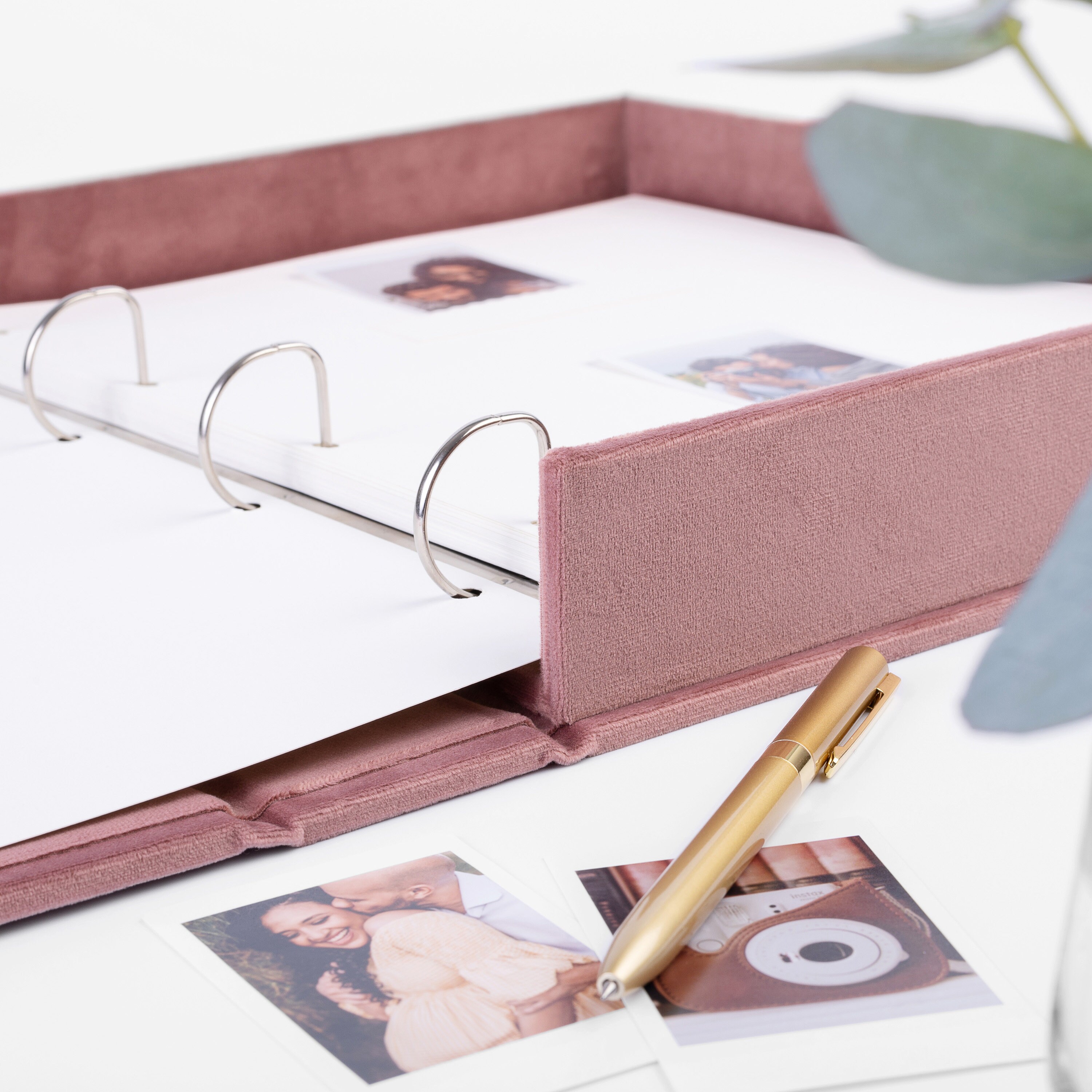 Coffee Table Photo Album Blush Pink Velvet Wedding Guest Etsy