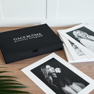Scatola portadocumenti di lusso con 20 passepartout senza acidi, set di 20 fotografie con passepartout e scatola, scatola da boudoir con passepartout per foto