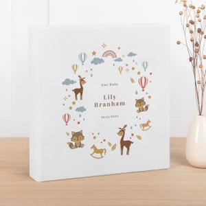 Personalized Baby Photo Album | Self-Adhesive Memory Book | Custom Baby Scrapbook for Boy & Girl | Newborn Keepsake Album | Baby Shower Gift