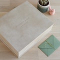 Personalized Wedding Keepsake Box in Eco Leather | Custom Memory Box for Photo Album, Guestbook or Scrapbook product logo