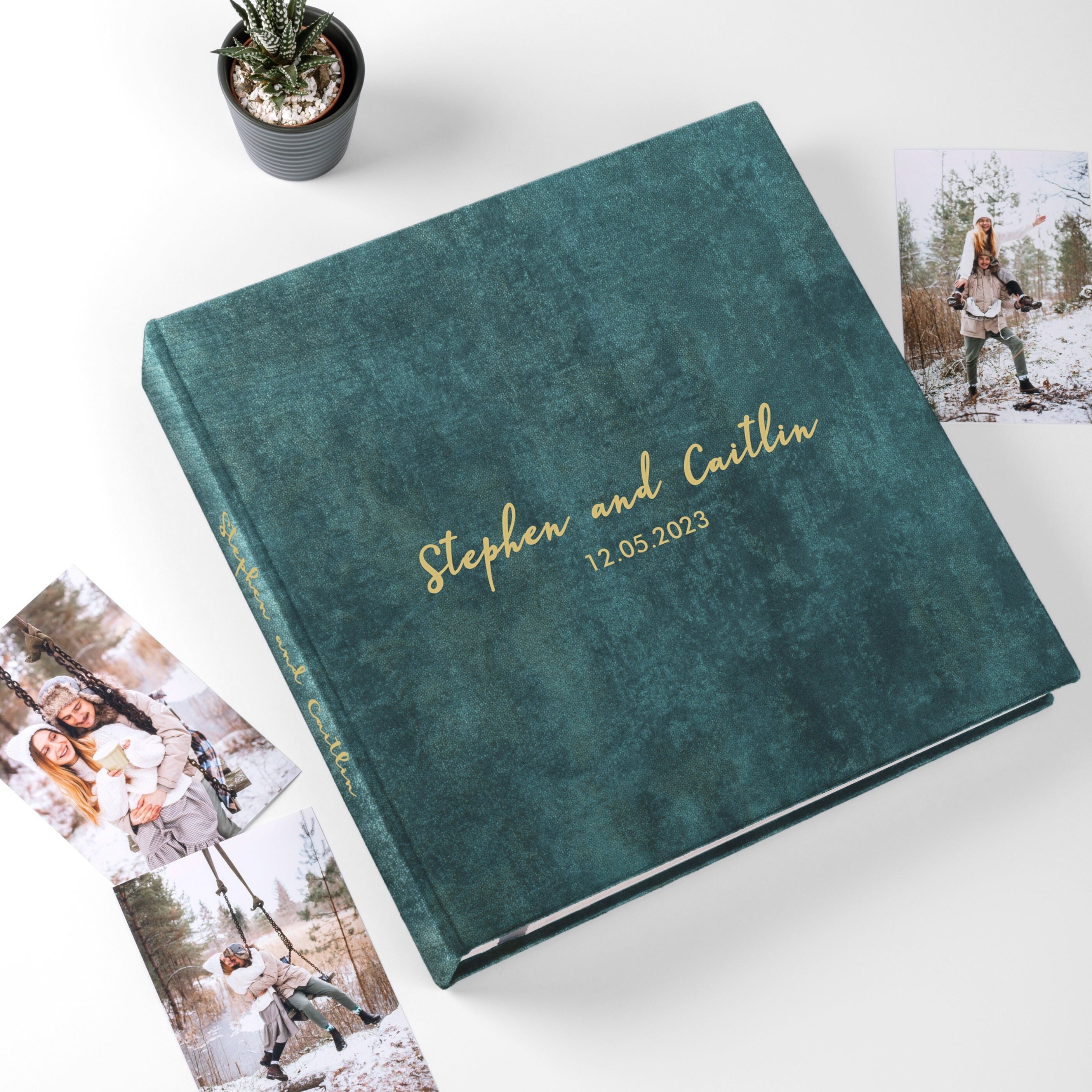 Suede Self-adhesive Wedding Anniversary Album, Family Photo Album