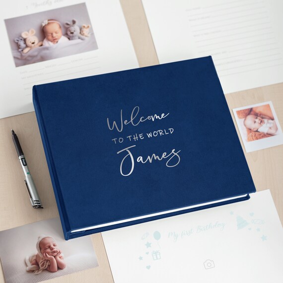 First Year Baby Memory Book Personalized Baby Album Modern Etsy