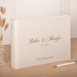 Traditional Book Bound Wedding Photo Album | Personalized Wedding Anniversary Gift | Family Scrapbook Album | Photo Book as Wedding Gift