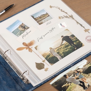 Personalised Modern Scrapbook Photo Album With Self-adhesive Pages, Travel  Photo Album, Large Wedding Album, Family Photo Album 
