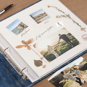 Album di ritagli fatto a mano in velluto 12x12, album di ritagli di nozze personalizzato, album di ritagli, album di ritagli per bambini, album di ritagli di viaggio