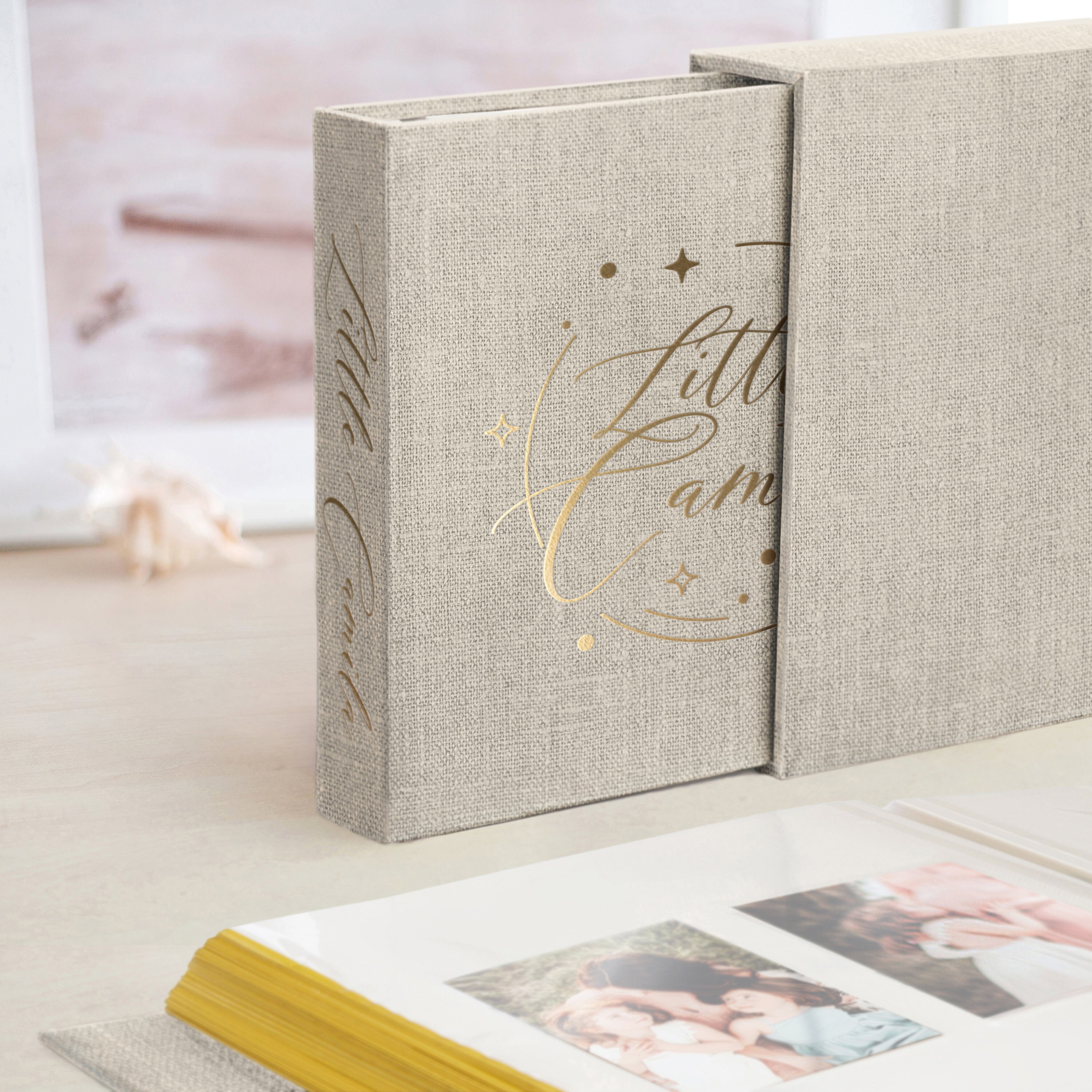 Family Photo Album, Large Plain Linen Scrapbook Album DIY, Self Adhesi –  LightningStore