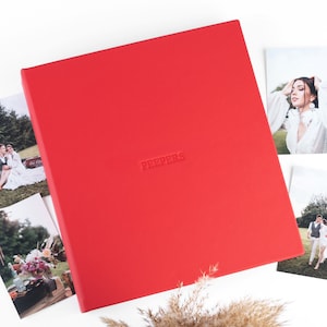 Leather Photo Album with Sleeves for 4x6 Photos, Embossed Slip In Photo Album for up to 1000 Photos