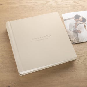 Large Traditional Book Bound Wedding Photo Album, Personalized Scrapbook Album Hand Made in Europe | More Than 50 Size and Color Choices