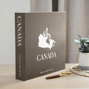 Personalized Wedding Photo Album | Large Self-adhesive Album | Family Travel Book | Wedding Anniversary Scrapbook | Canada or any Country