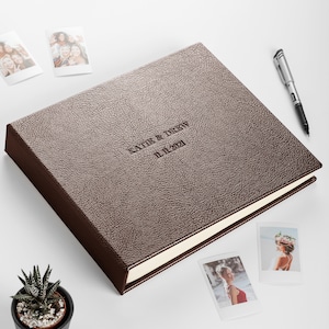Bronze Wedding Guest Book | Instax Mini Photo Album | Personalized Album for all Instant Film Sizes | Photo Booth Book for 4x6 2x6 Photos