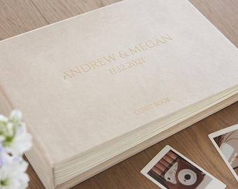 Wedding Guest Book,  Instax Mini Album, Velvet Wedding Photo Album for all Instant Films, Photo Booth Album for 4x6 2x6 Photos