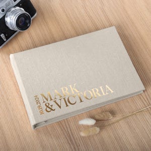 Wedding Photo Album for 6x8 Pictures | Personalized Book With Sleeves for 15x20cm Photos | Holds 20-100 Photos | Custom Slip In Photo Book