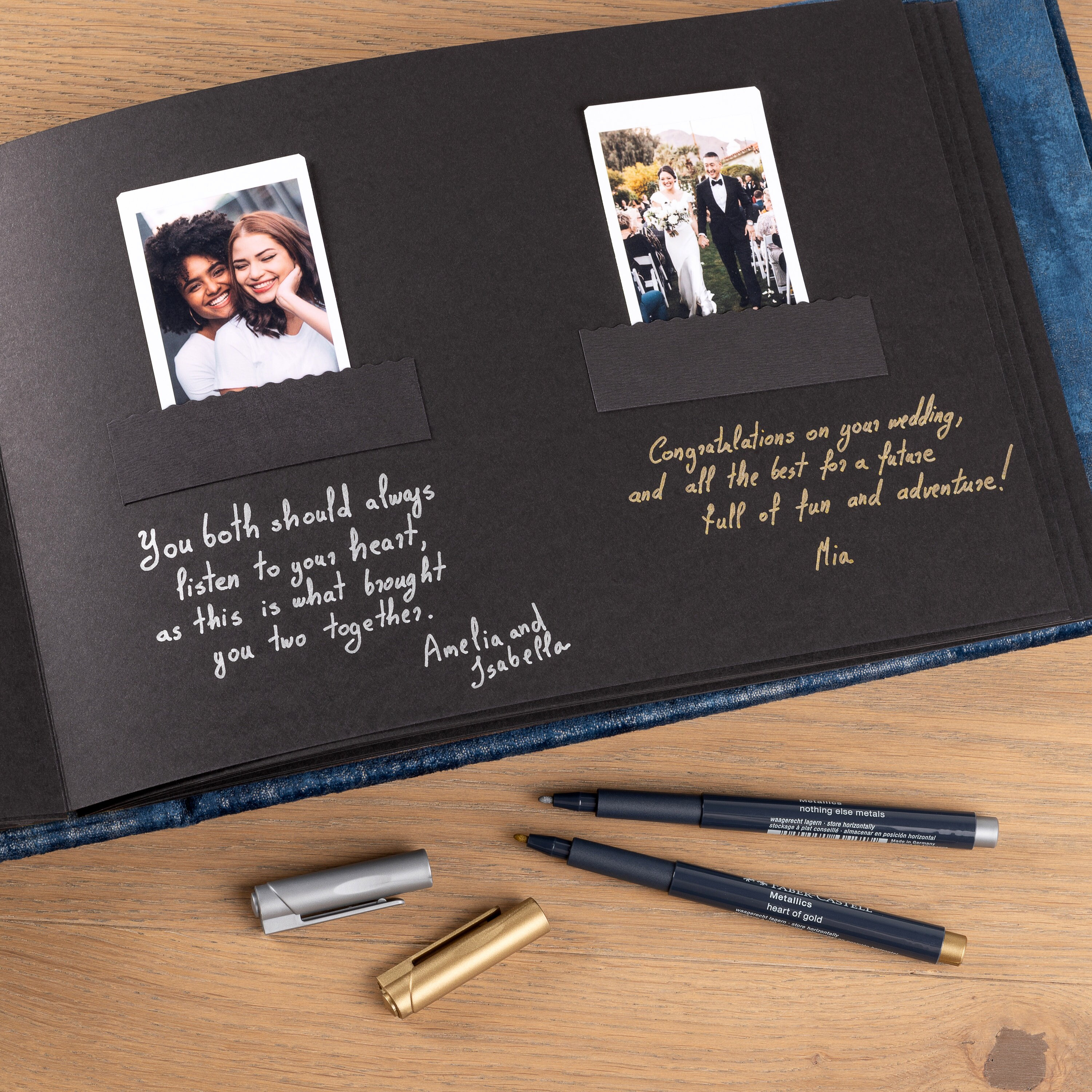 Gray Wedding Guest Book, Black Guestbook, Wedding Guest Book, Photobook,  Guest Sign In, Polaroid Guest Book FO1GB 