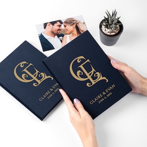 Wedding Vow Booklets, Personalized Wedding Vow Books, Custom Velvet Vows