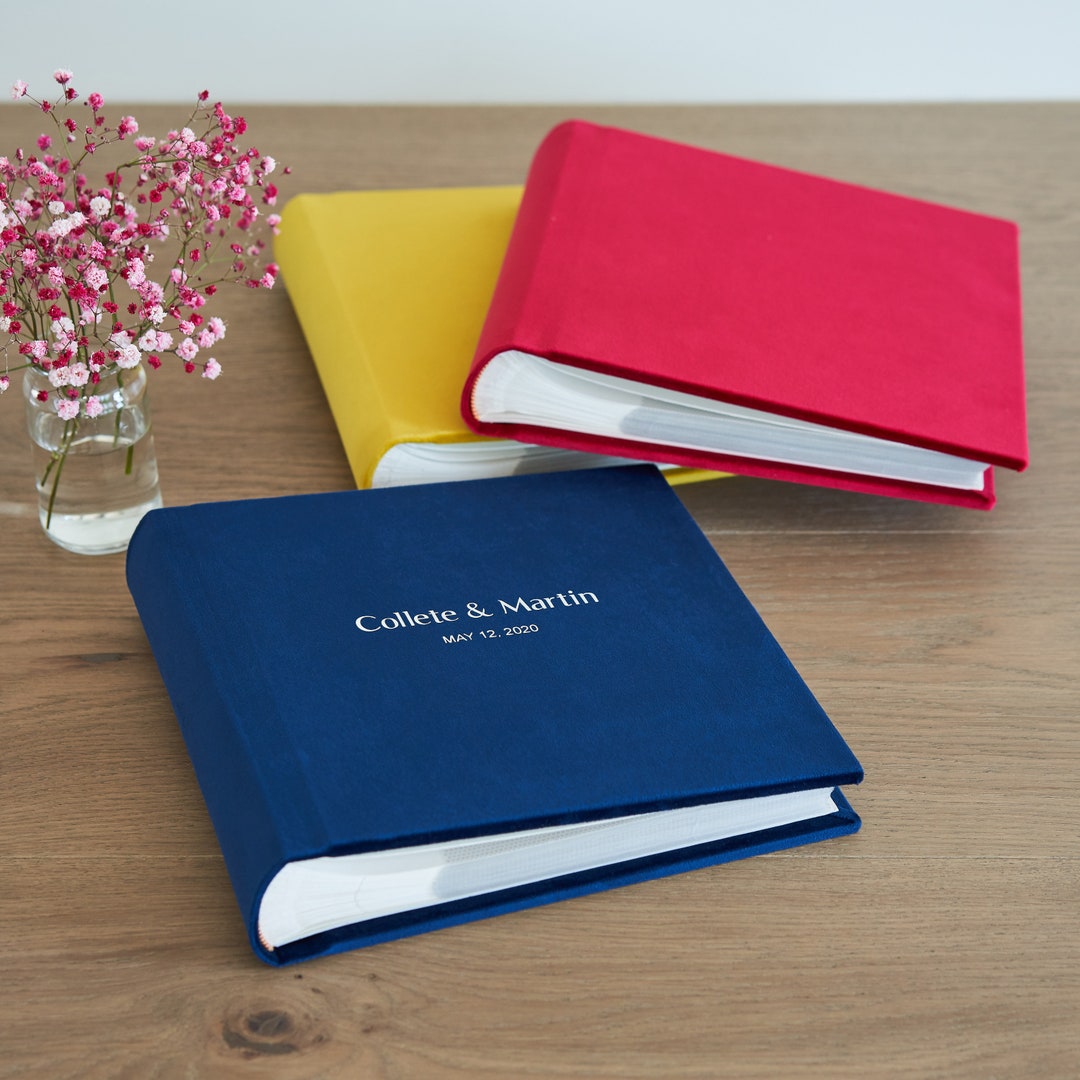 Slip in Photo Album for 200 4x6, 5x7 Photos, Personalised Velvet Photo