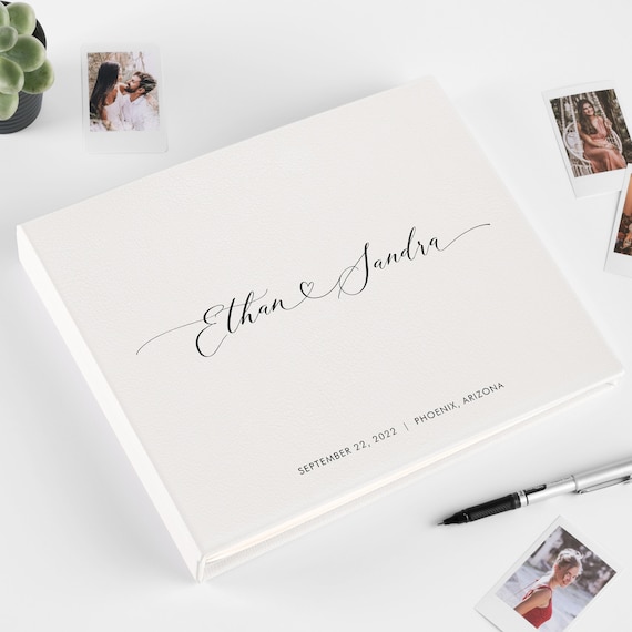 Photo Album With Sleeves for 4x6 Photos, Embossed Eco Leather Slip in Photo  Album for up to 1000 Photos, Large Personalized Wedding Album 