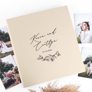 Personalized Photo Album with Sleeves for 4x6 Photos, Wedding Eco Leather Slip In Photo Album for up to 1000 Photos