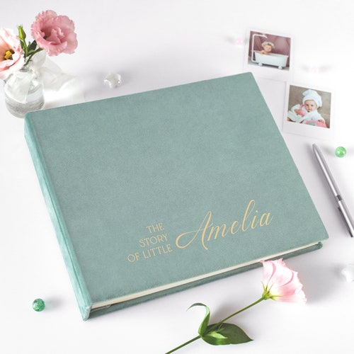 First Year Baby Boy Memory Book Personalized Baby Album Etsy