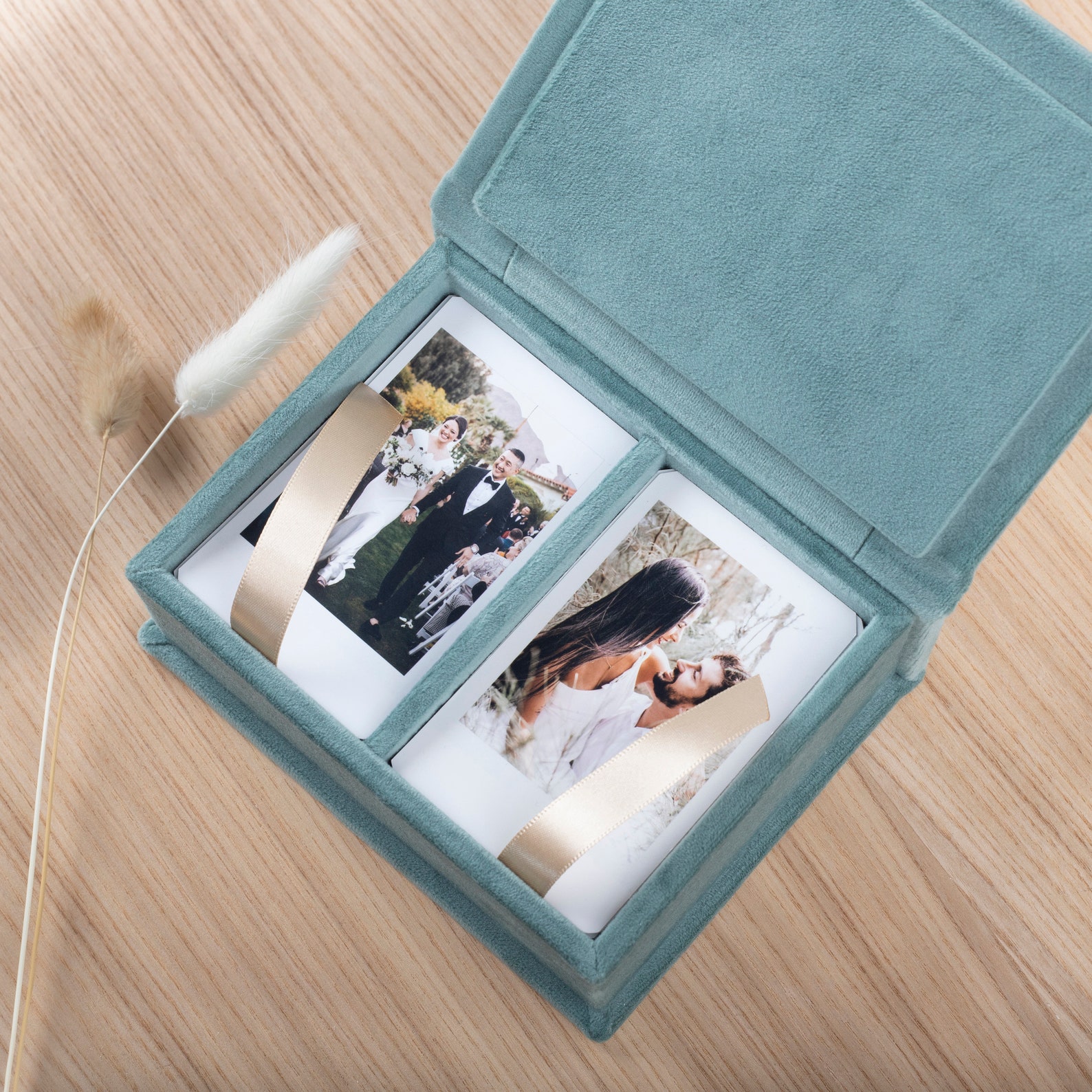 Luxurious Velvet Photo Box for Instant Photos | Custom Keepsake Case ...