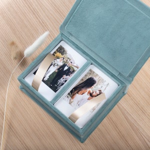 Luxurious Velvet Photo Box for Instant Photos | Custom Keepsake Case for Instax and Other Formats | Elegant Storage for Special Moments