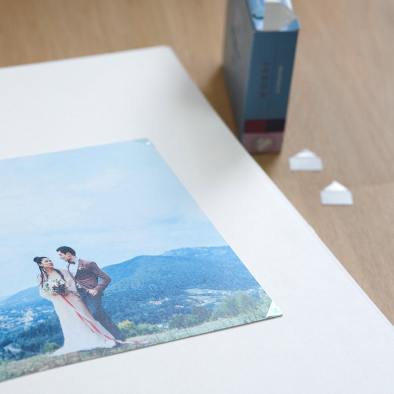 Henzo Photo Splits to Glue Photos on Photo Album, Photo Corners for Traditional Photo Albums and Wedding Guest Books image 10