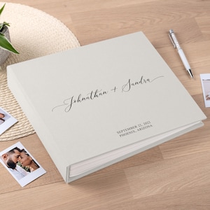 Instax Mini Album, Libro degli ospiti per matrimonio in lino, Libro degli ospiti fotografico personalizzato per Instax Mini Wide Square ecc. Foto, Libro fotografico personalizzato