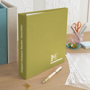 Raccoglitore ad anelli con 2-3-4 anelli, raccoglitore ad anelli personalizzato, raccoglitore ad anelli in pelle riciclata con copertina rigida, raccoglitore per carta A4 e US Letter