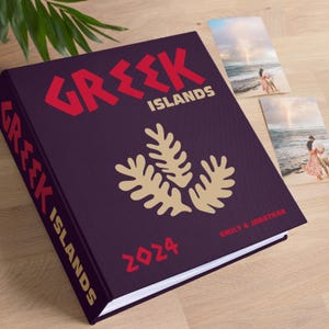 Album fotografico vacanze Grecia con custodie per 100-1000 foto 4x6" / Album fotografico da viaggio personalizzato / Fatto a mano in Europa