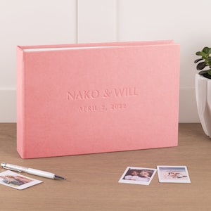 Wedding Guest Book Alternative | Personalized Instax Photo Album | Sign in Book for all Size Photos | Photo Booth Book for 4x6, 2x6 Photos